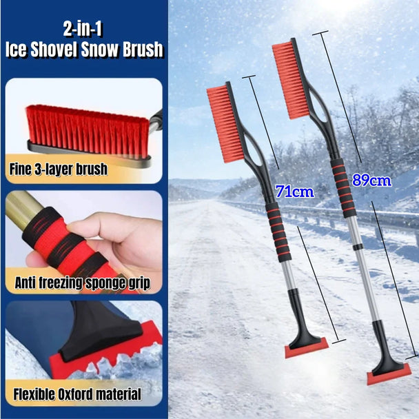 long car snow brush
