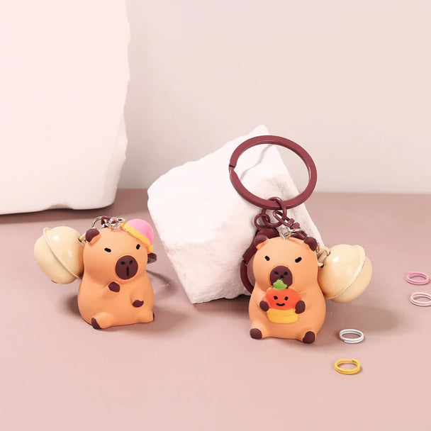 Cute Capybara Car Keychain Gift
