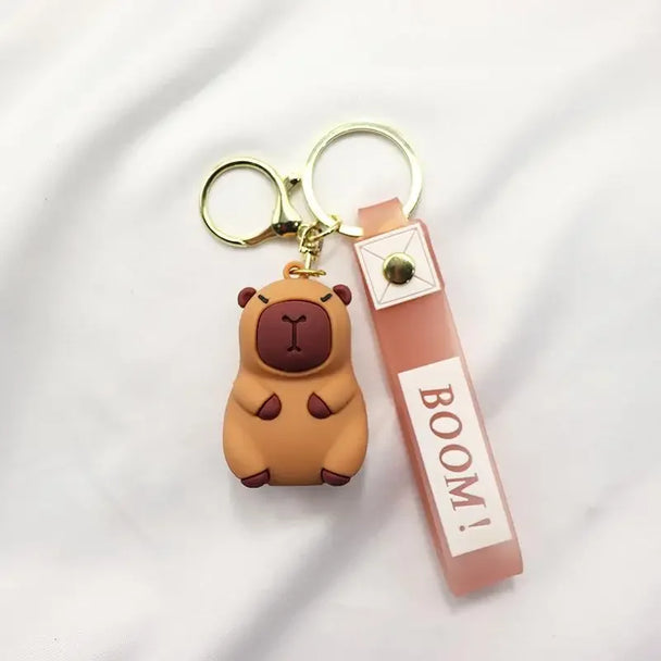 Capybara Car Keychain Accessory