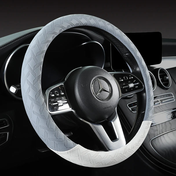 Leather Car Steering Wheel Protective Cover