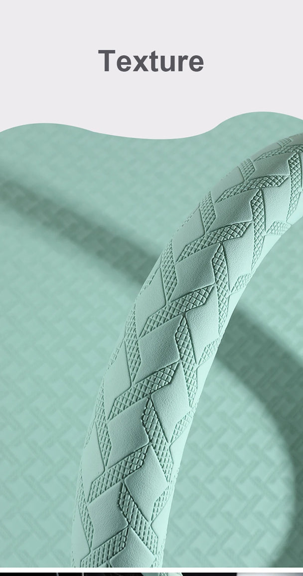 Leather Car Steering Wheel Protective Cover