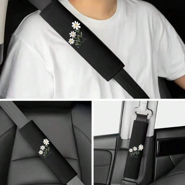 Daisy Pattern Car Seat Belt Cover