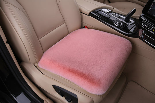 Pink Car Seat Cushion – Premium Plush Comfort for Winter Driving