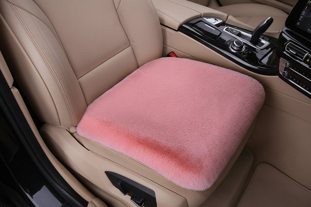 Pink Car Seat Cushion – Premium Plush Comfort for Winter Driving
