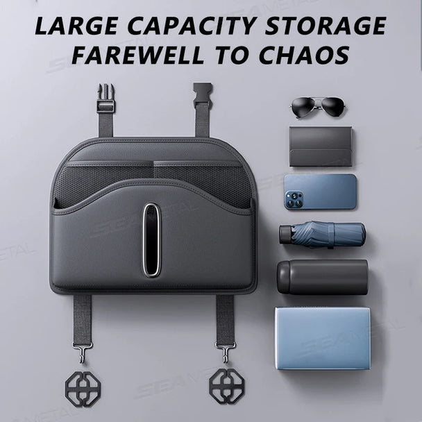 Car back seat pocket organizer