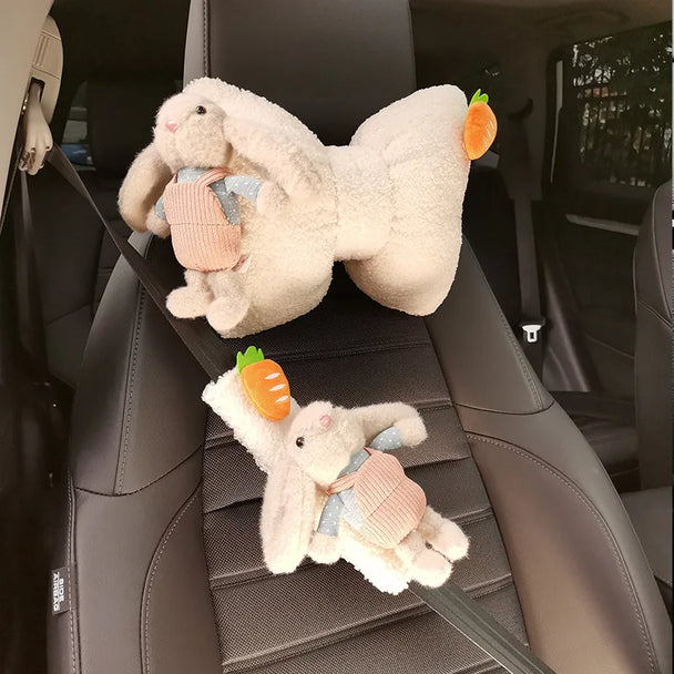 Rabbit Car Seat Belt Pads