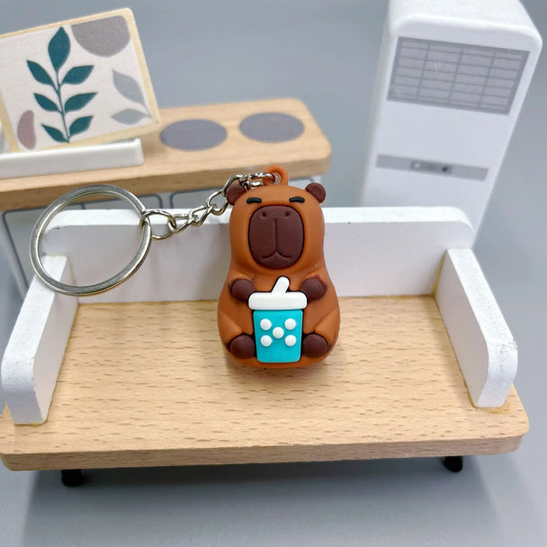 Cute Capybara Car Keychain