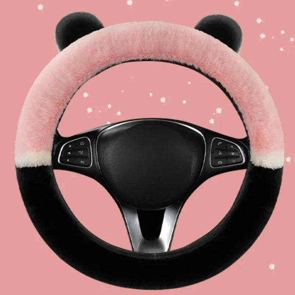 Fluffy Car Steering Wheel Covers | Winter Fluffy Rabbit Hair Cover