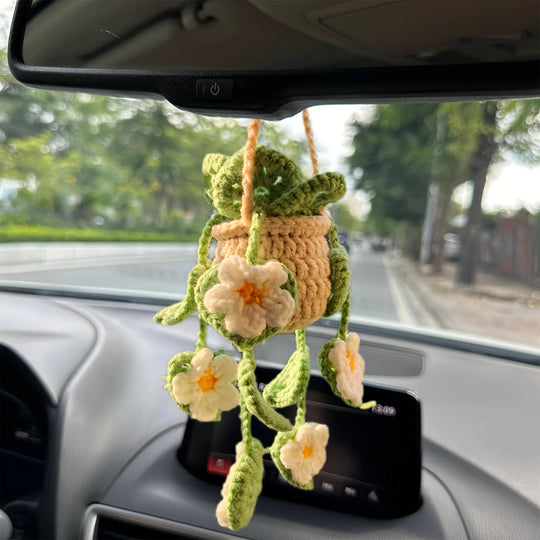 Car Hanging Crochet Basket  Accessories