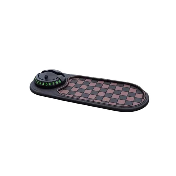Anti slip car dashboard mat with phone holder  Black brown