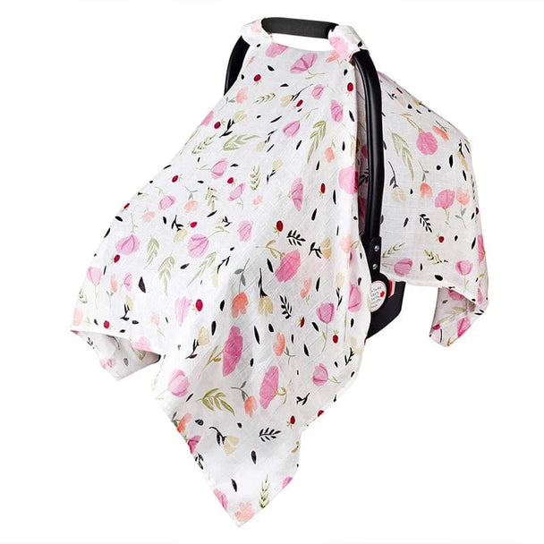 baby car seat covers​ Pink Flower
