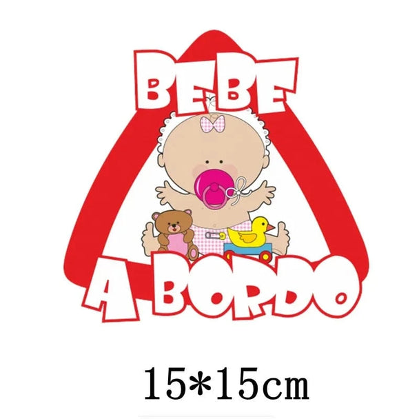 baby in car sticker funny​  NB02