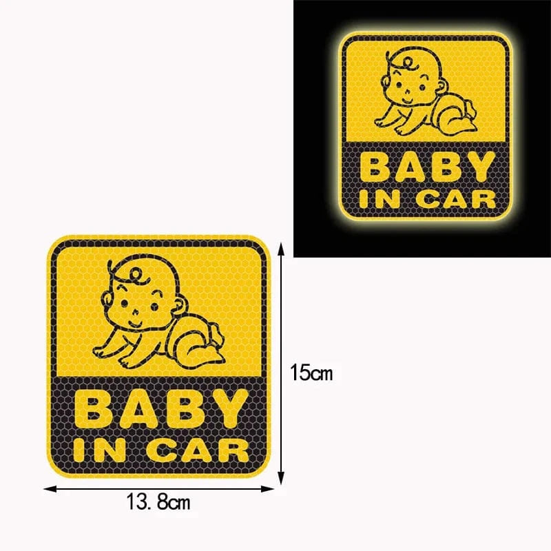baby on board stickers for car  15cm-Mama