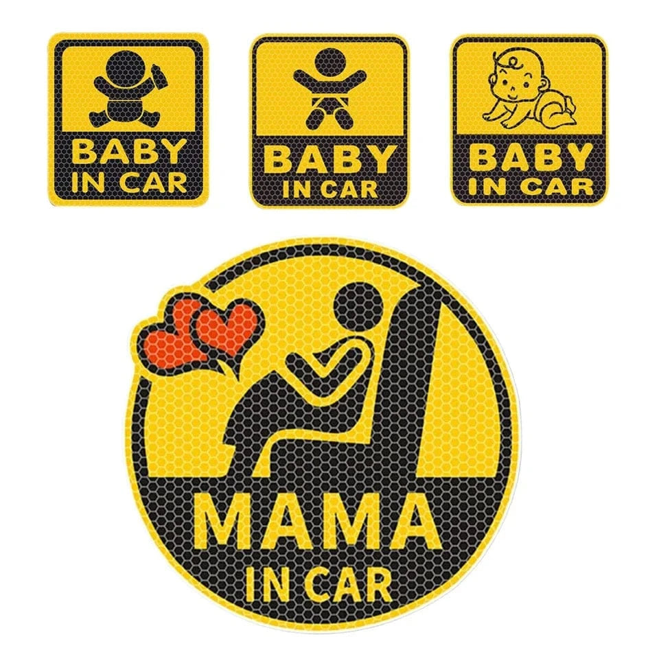 baby on board stickers for car​  15cm-Mama