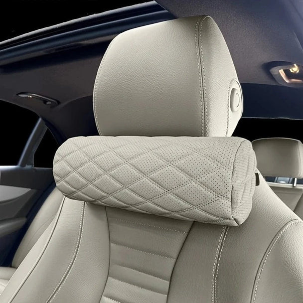 best car seat neck support | NeckEase Beige Gray