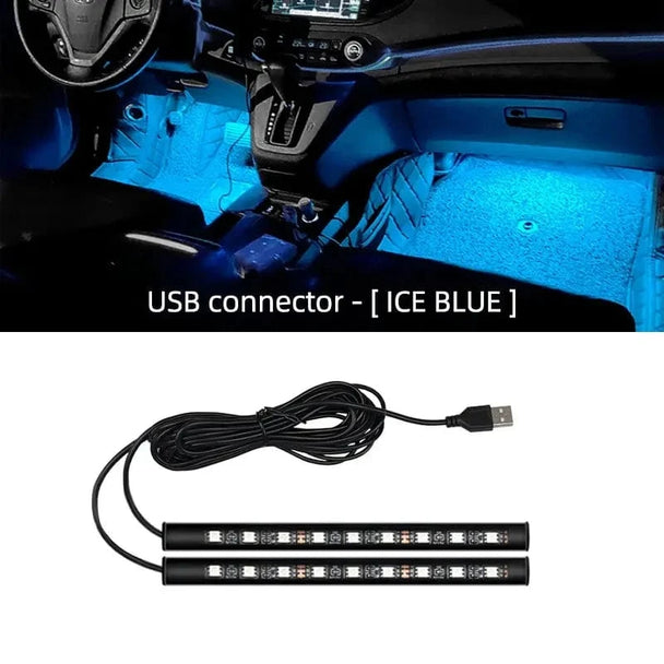 best led interior lights for cars Ice blue