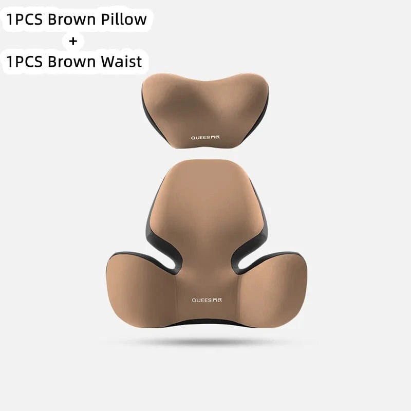 best lumbar support pillows for car 1 Set Brown