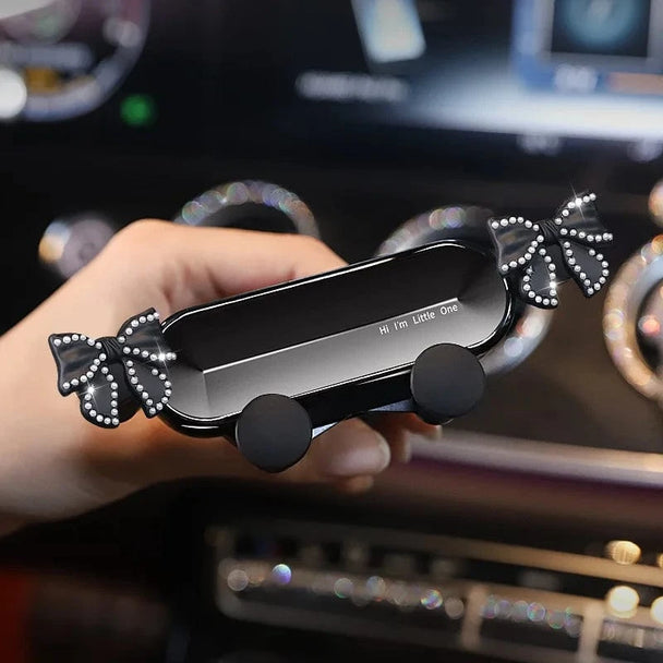 best phone holder for car dashboard  pearl black