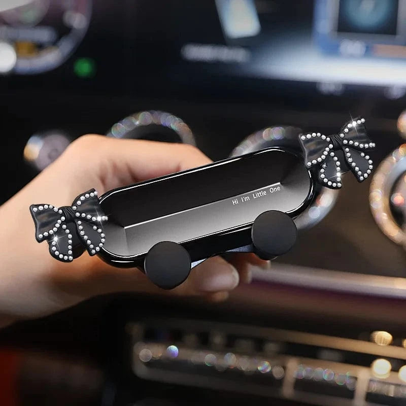 best phone holder for car dashboard  pearl black