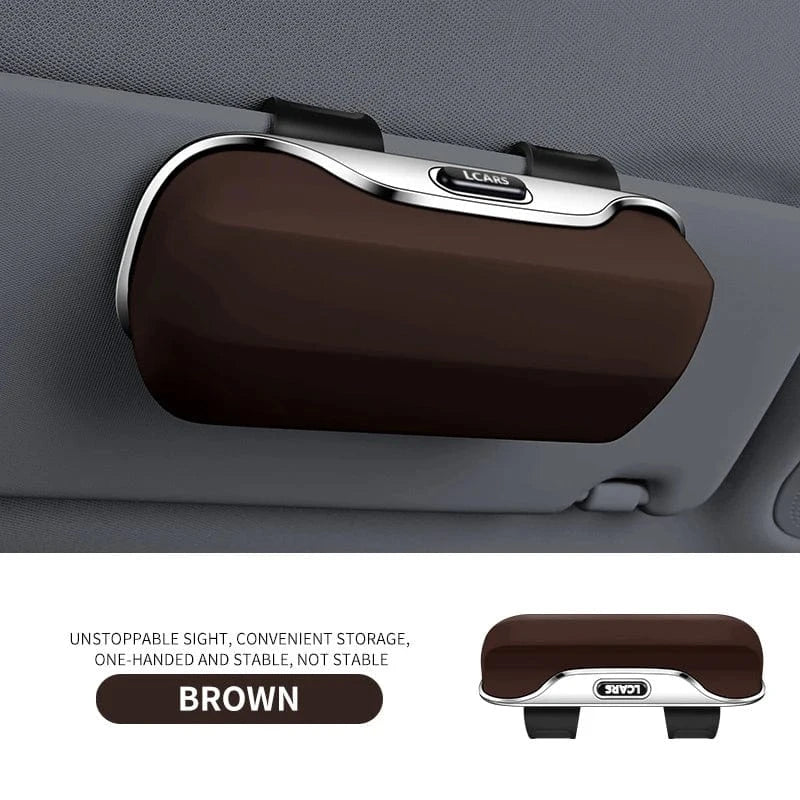 Best sunglass holder for car  Brown