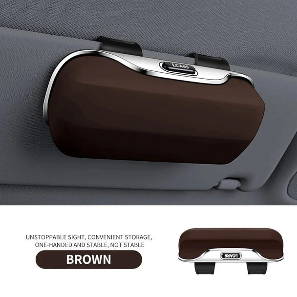 Best sunglass holder for car  Brown
