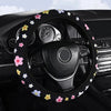 black and pink steering wheel cover  Colorful flowers