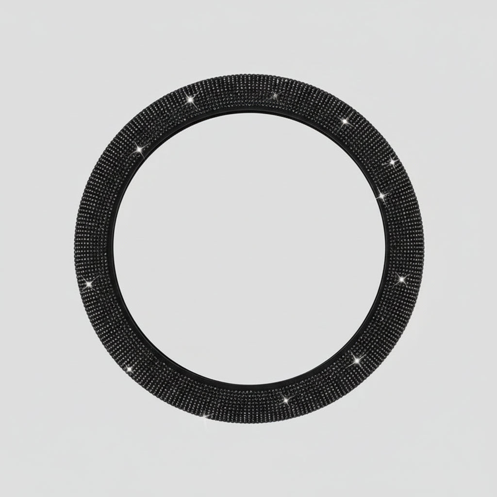 Black Bling steering wheel cover 1PC 5
