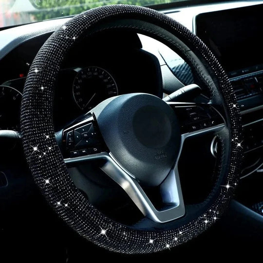 Black Bling steering wheel cover 1PC 5