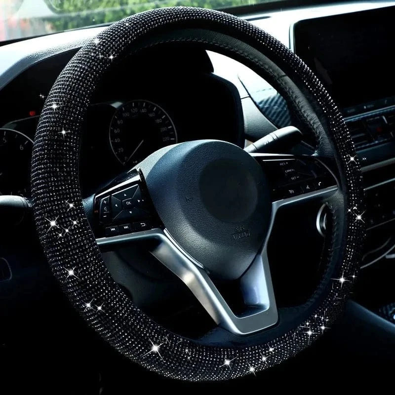 Black Bling steering wheel cover 1PC 5