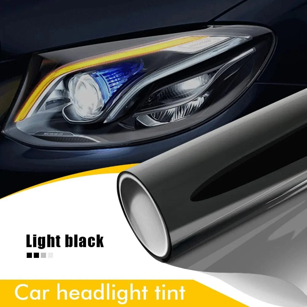 Black car with tinted headlights  Light Black / 50cm x 200cm