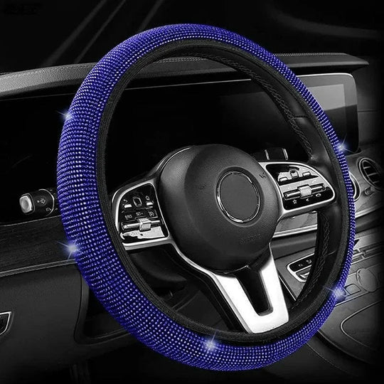 Blue Bling steering wheel cover 1PC