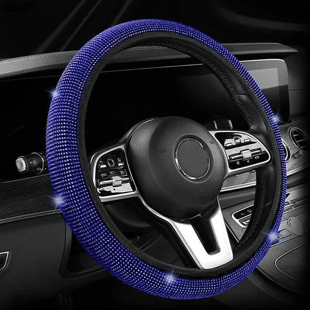 Blue Bling steering wheel cover 1PC
