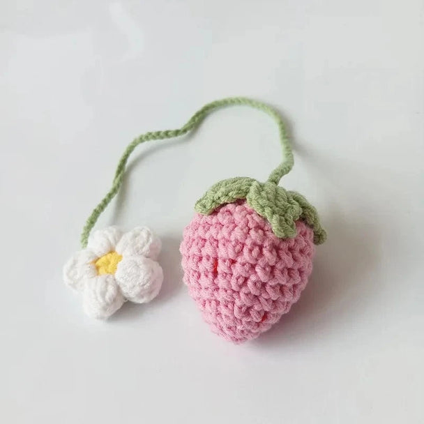 Car accessories crochet pattern  rose pink