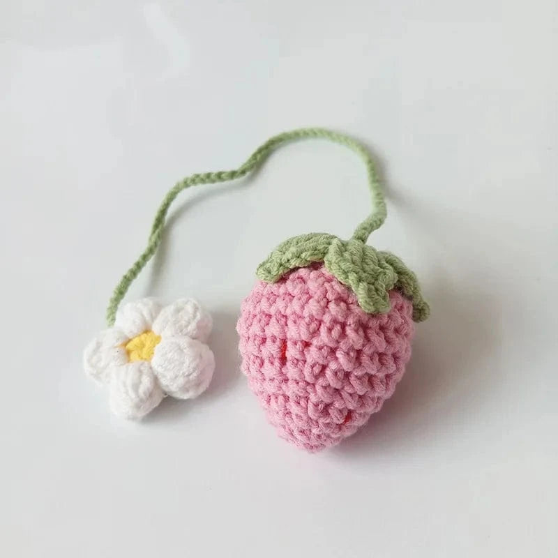 Car accessories crochet pattern  rose pink
