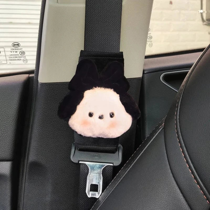 car accessories seat belt cover short black bow