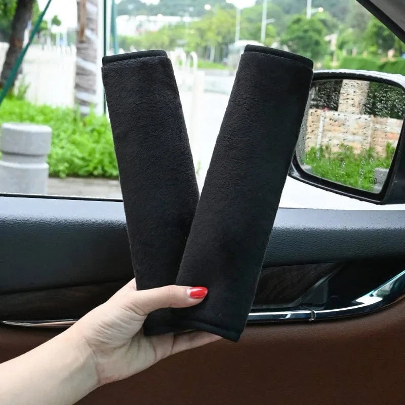 car accessories seat belt pads 2PCS-Velvet Black