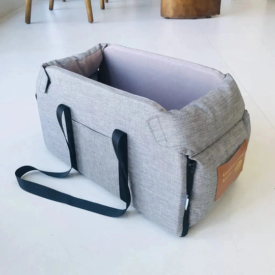 car back seat dog bed  grey Large