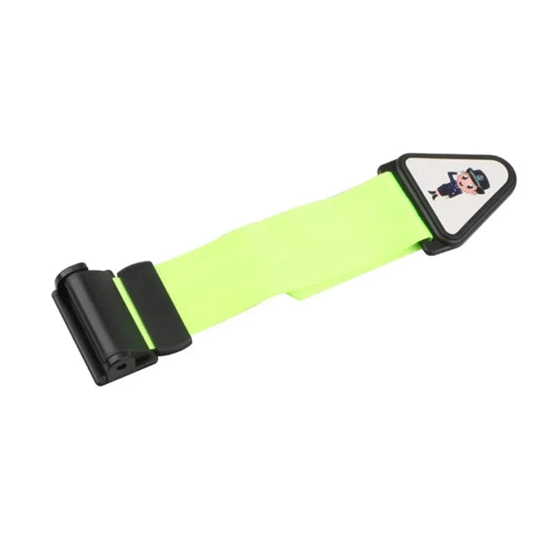 car child safety seat belt green