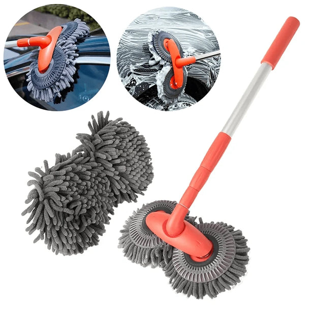 car cleaning brush with handle​ black