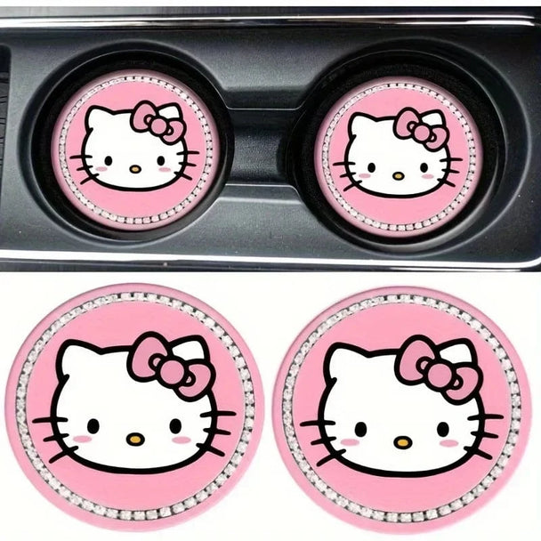 car coasters​  Hello Kitty Pink