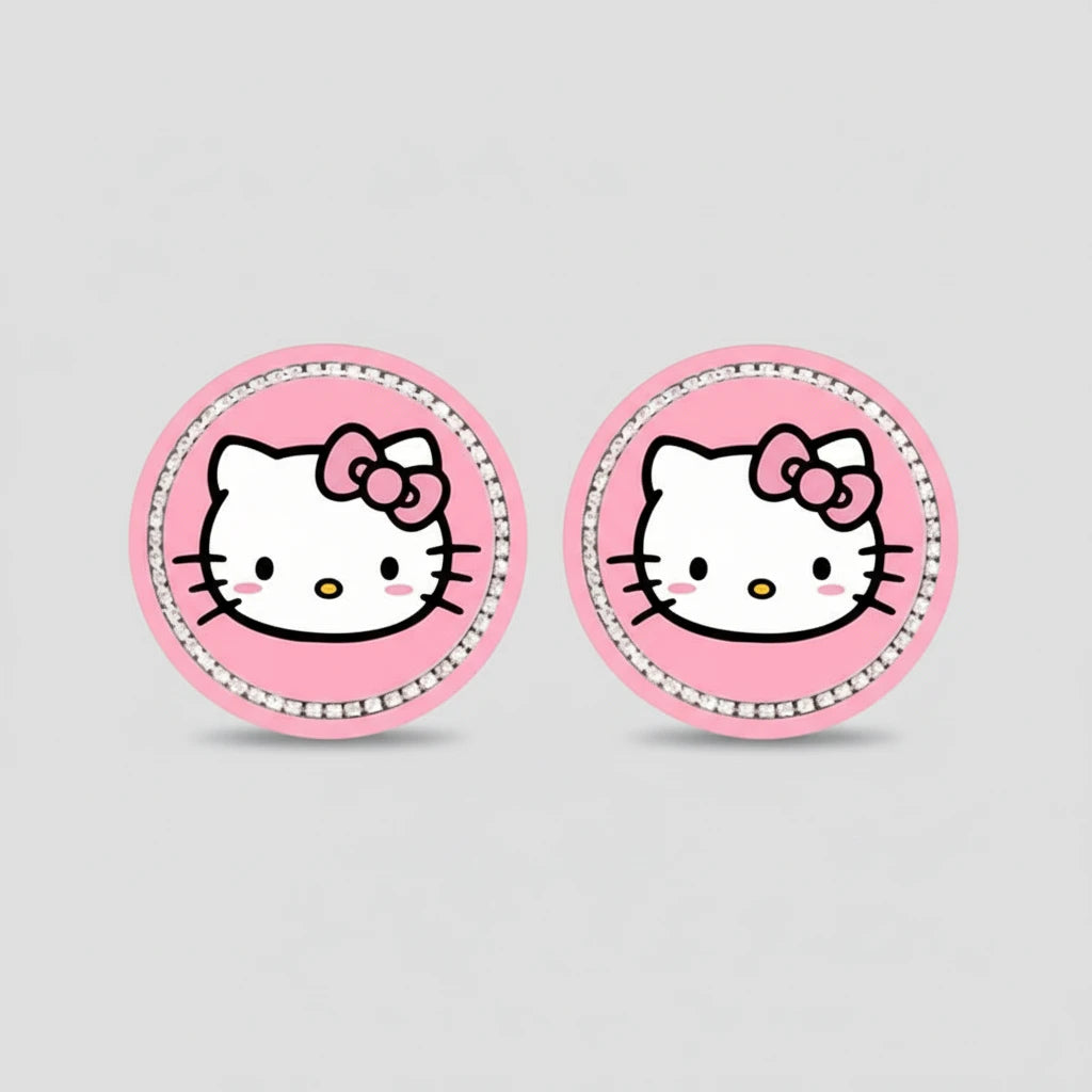 car coasters​  Hello Kitty Pink