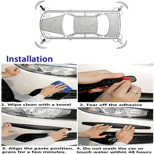 car door bumper protector  4pc-white
