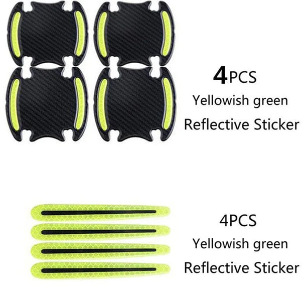 Car door handle paint scratch protective film 8PC Green