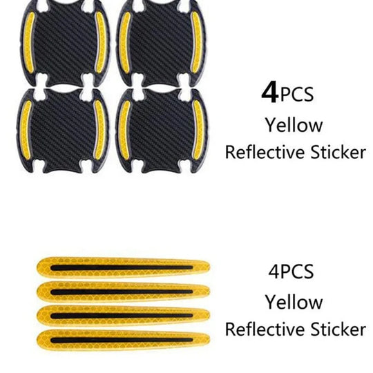 Car door handle stickers  8PC Yellow