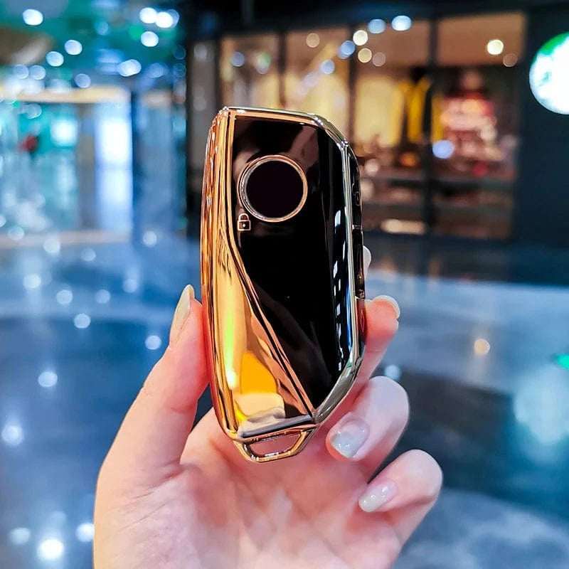 car door key lock cover Black