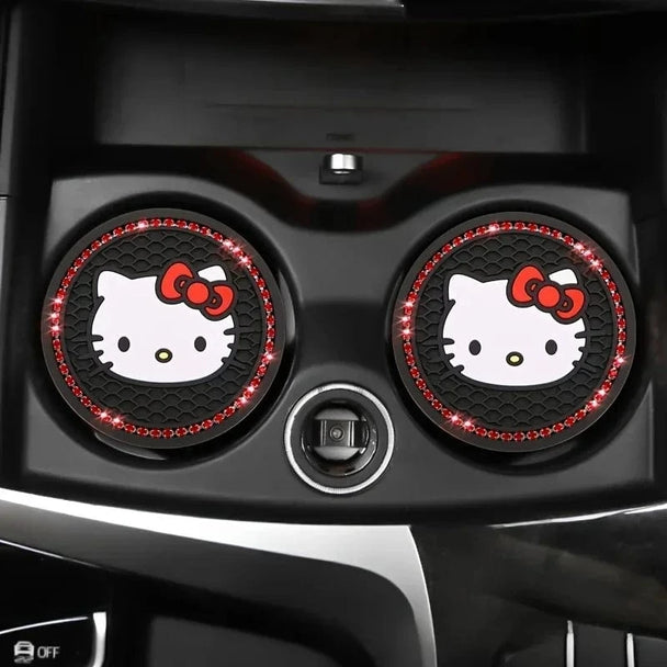 car drink coasters​  Hello Kitty Red