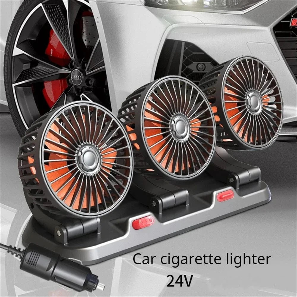 Car fan cooler  3 Head 24V Car cigar