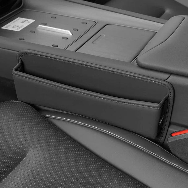 car front seat gap filler  black-leather