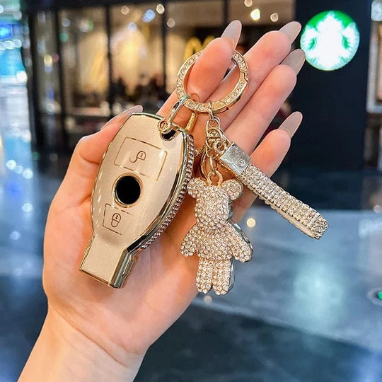 car key case holder C-Grey-bear