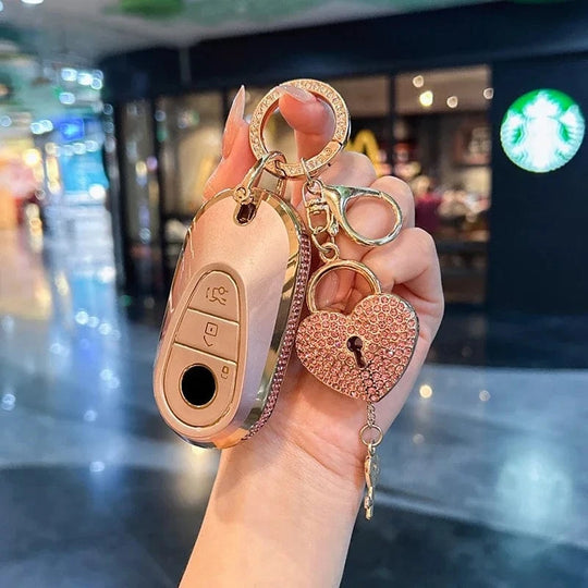 car key cases​ D-Pink-love lock